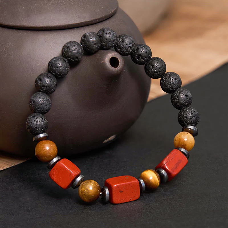 Buddha Stones Vari Cristalli Pietra lavica Bracciale Calma - Image 30