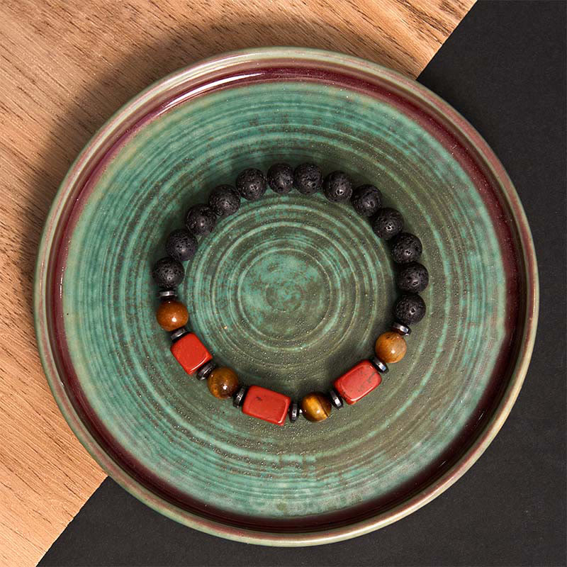 Buddha Stones Vari Cristalli Pietra lavica Bracciale Calma - Image 33