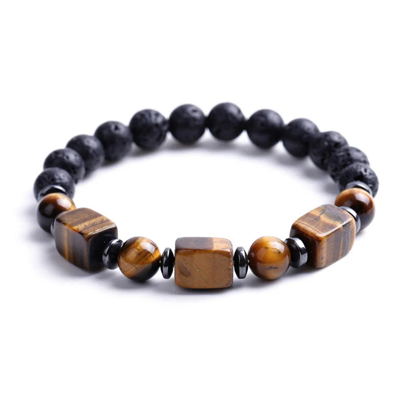 Buddha Stones Vari Cristalli Pietra lavica Bracciale Calma - Image 59
