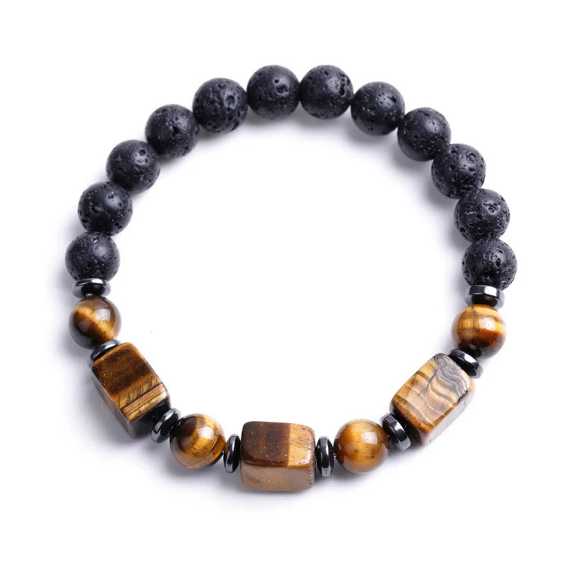 Buddha Stones Vari Cristalli Pietra lavica Bracciale Calma - Image 60