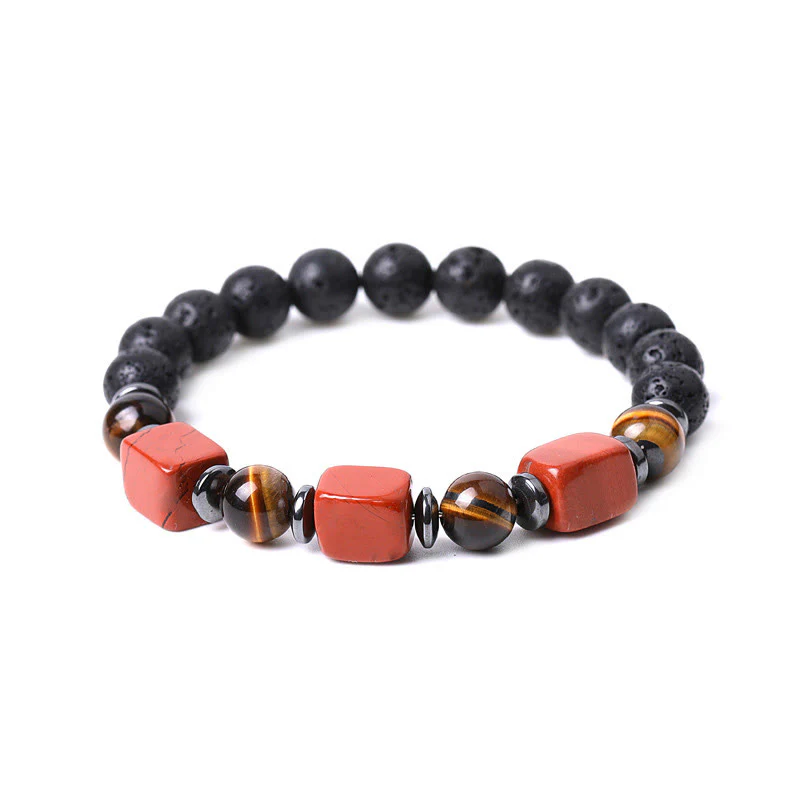 Buddha Stones Vari Cristalli Pietra lavica Bracciale Calma - Image 65