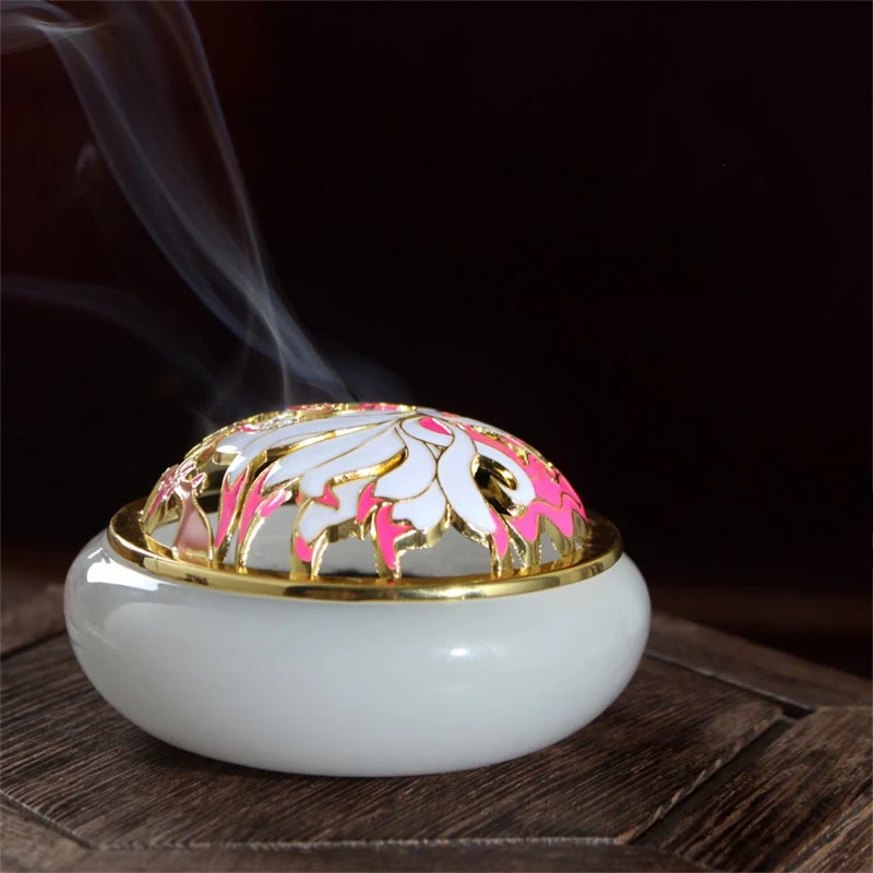 Buddha Stones Volpe a nove code Liuli Cristallo curativo Meditazione Bruciatore di incenso - Image 6