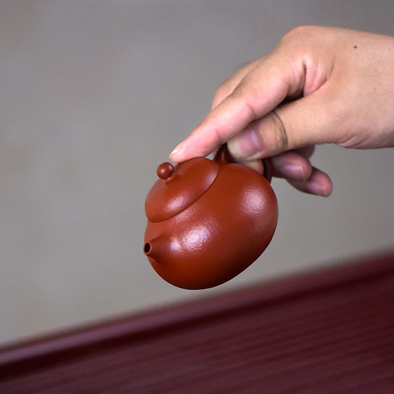 Buddha Stones Yixing Tutto Fatto a Mano Wen Dan Marrone Viola Argilla Kung Fu Teiera - Image 4