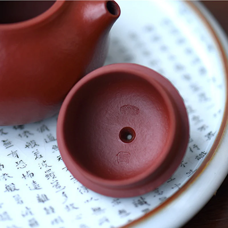 Buddha Stones Yixing Tutto Fatto a Mano Wen Dan Marrone Viola Argilla Kung Fu Teiera - Image 7