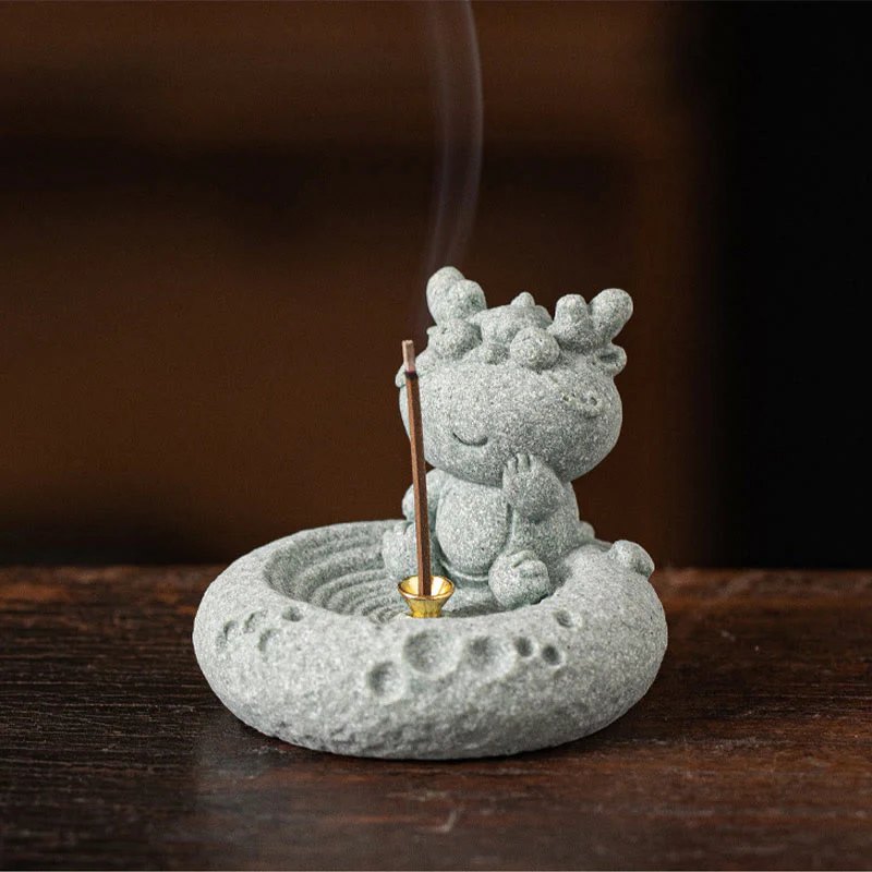 Buddha Stones Zodiaco cinese Bruciatore di incenso curativo Decorazione da scrivania - Image 17