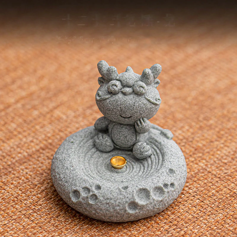 Buddha Stones Zodiaco cinese Bruciatore di incenso curativo Decorazione da scrivania - Image 25