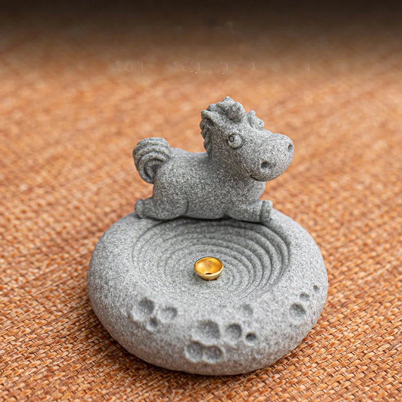 Buddha Stones Zodiaco cinese Bruciatore di incenso curativo Decorazione da scrivania - Image 32