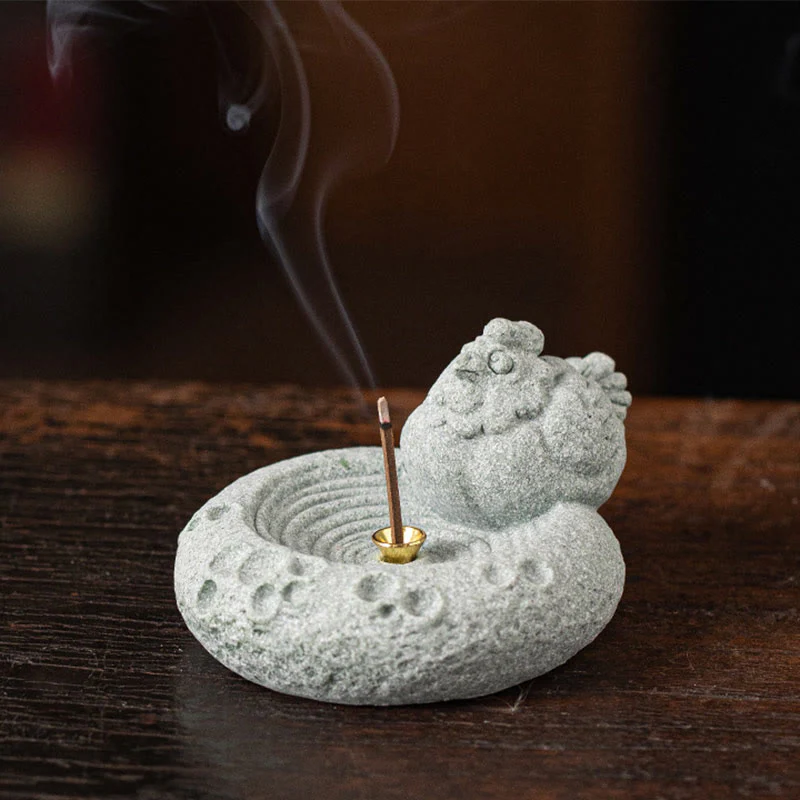 Buddha Stones Zodiaco cinese Bruciatore di incenso curativo Decorazione da scrivania - Image 40