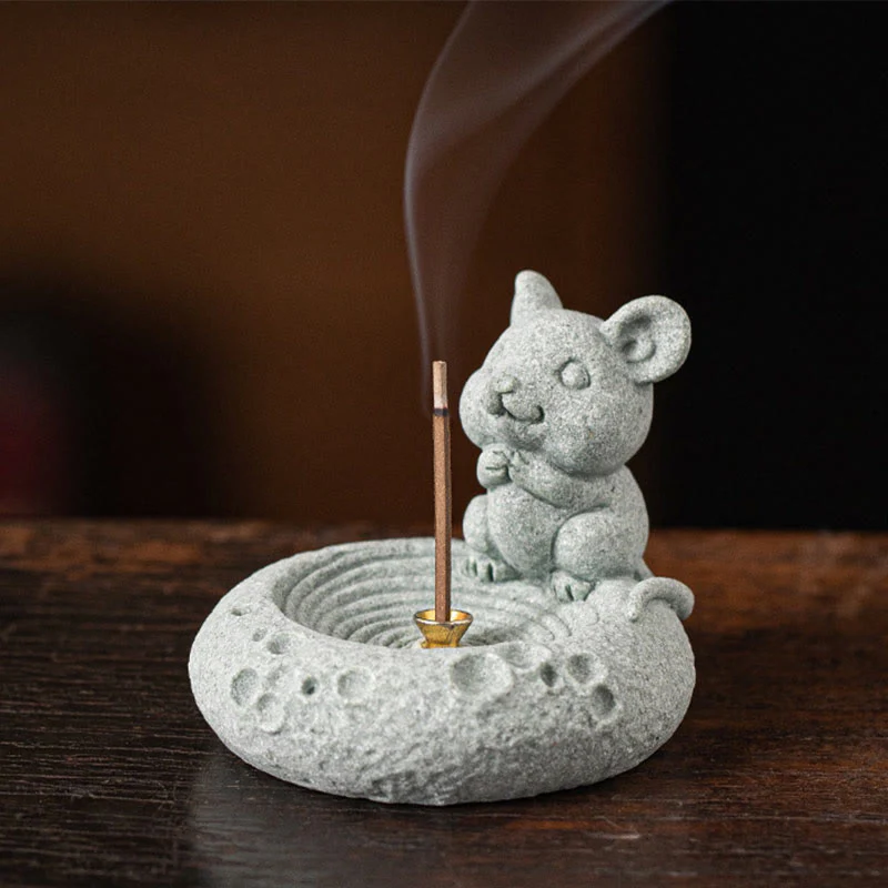 Buddha Stones Zodiaco cinese Bruciatore di incenso curativo Decorazione da scrivania - Image 5
