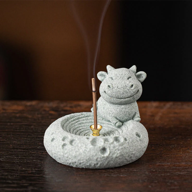 Buddha Stones Zodiaco cinese Bruciatore di incenso curativo Decorazione da scrivania - Image 7