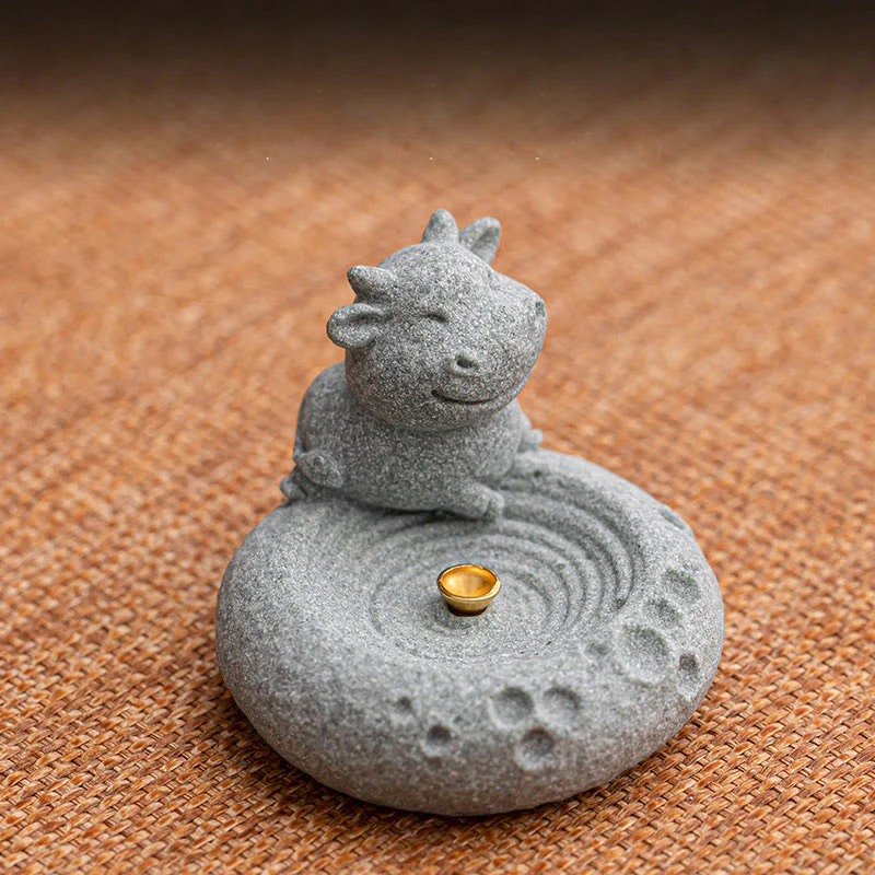 Buddha Stones Zodiaco cinese Bruciatore di incenso curativo Decorazione da scrivania - Image 8