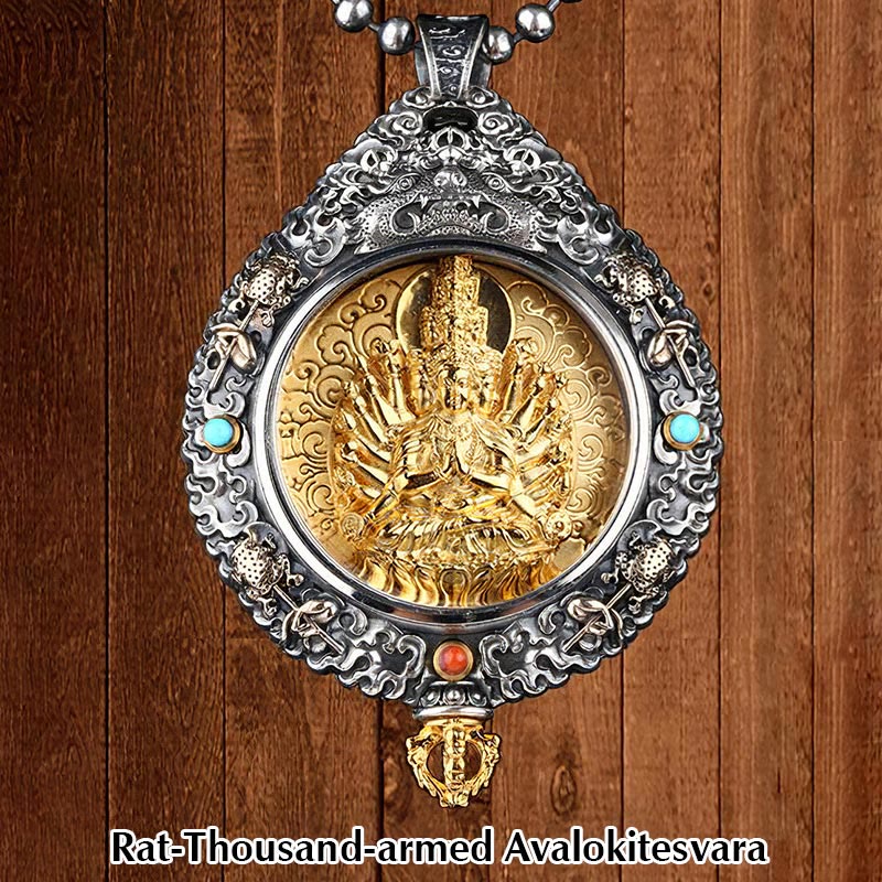 Buddha Stones Zodiaco cinese Buddha natale Thangka Nove palazzi Otto diagrammi Ricchezza Collana girevole Ciondolo - Image 2