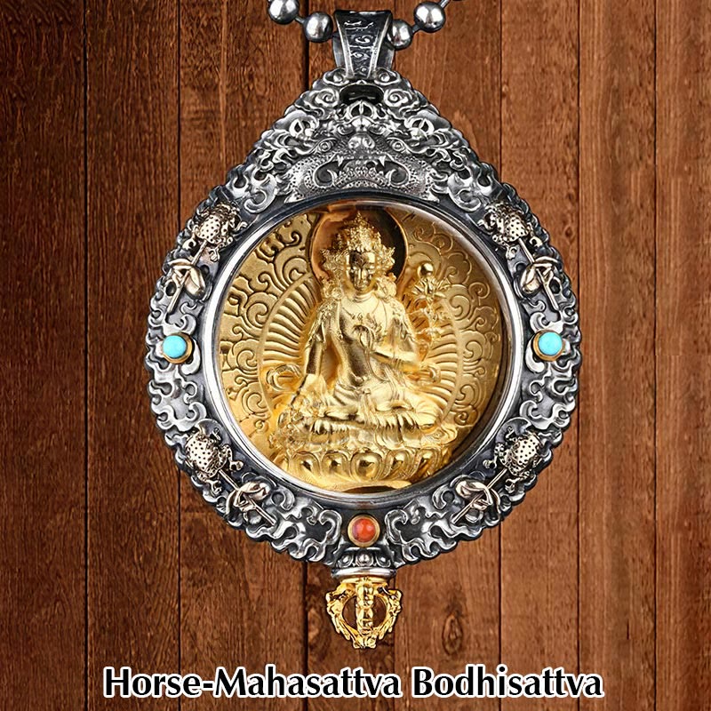 Buddha Stones Zodiaco cinese Buddha natale Thangka Nove palazzi Otto diagrammi Ricchezza Collana girevole Ciondolo - Image 8