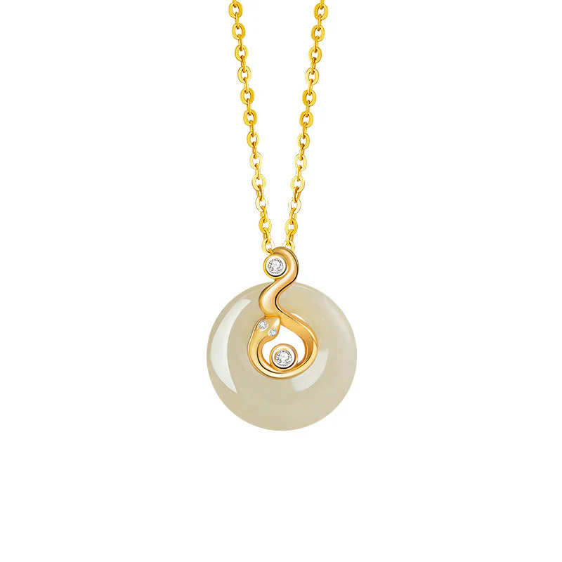 Buddha Stones Zodiaco cinese Giada Hetian Argento Sterling 925 Collana con ciondolo Abbondanza - Image 18