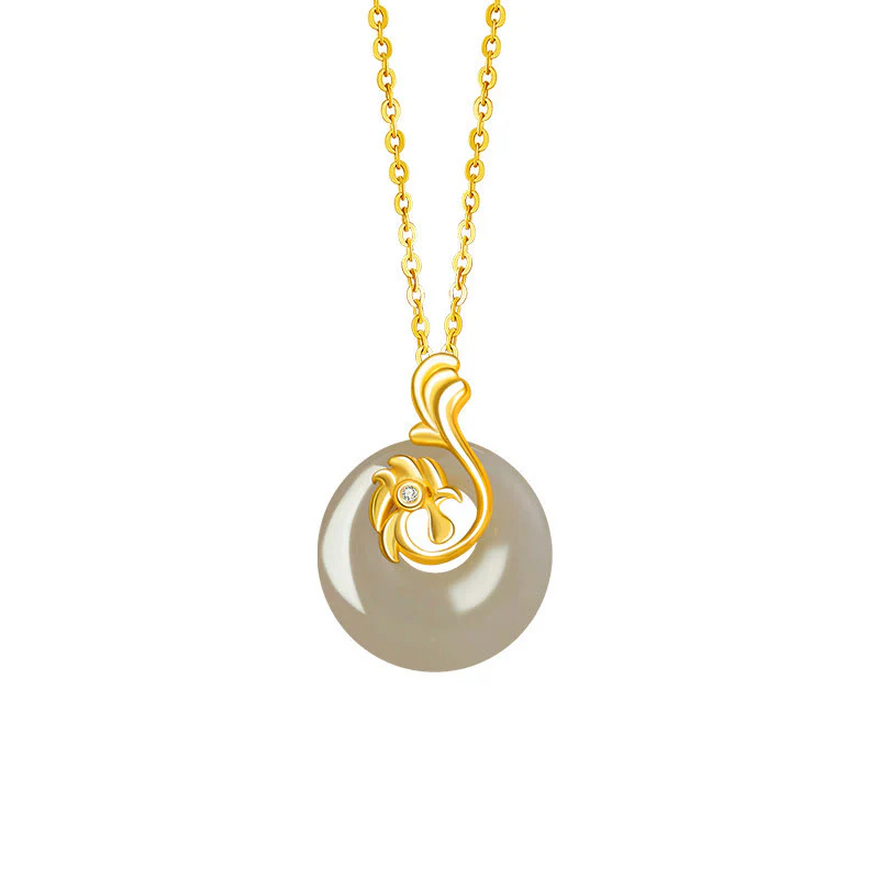 Buddha Stones Zodiaco cinese Giada Hetian Argento Sterling 925 Collana con ciondolo Abbondanza - Image 27