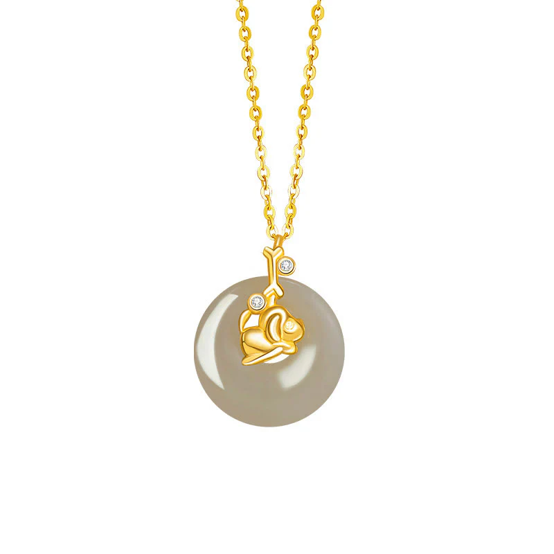 Buddha Stones Zodiaco cinese Giada Hetian Argento Sterling 925 Collana con ciondolo Abbondanza - Image 28