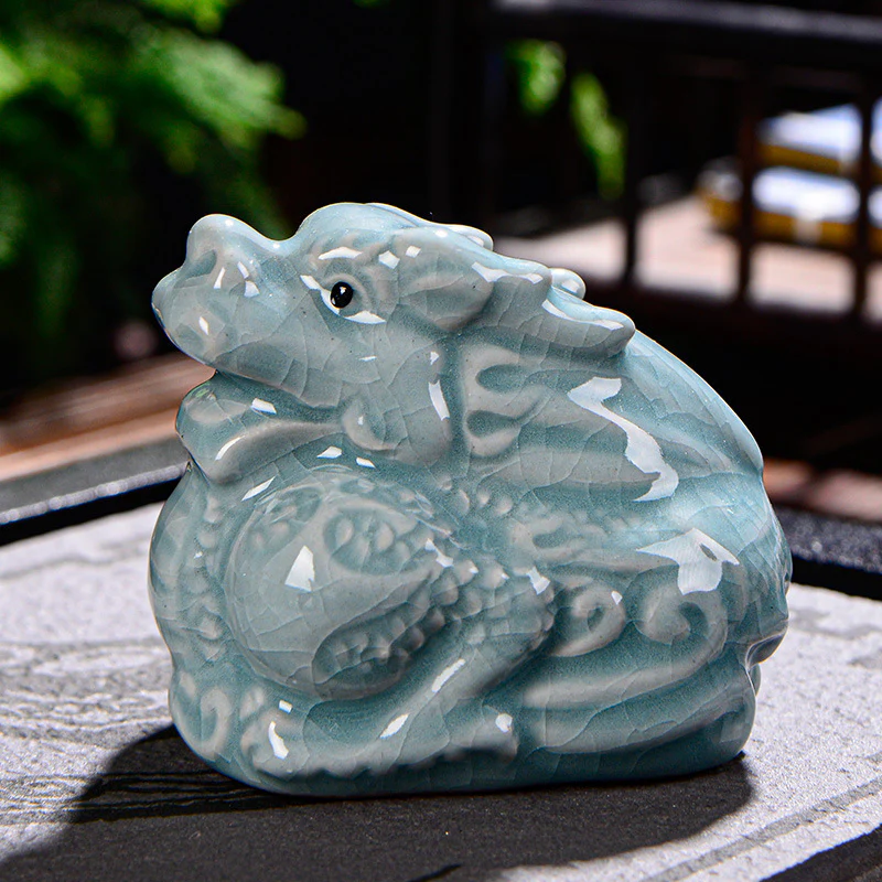 Buddha Stones Zodiaco cinese Ricchezza Ceramica Tè Animale domestico Decorazione della casa Figurina - Image 3