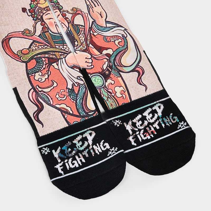 Calzini casual da uomo e da donna unisex con manico Ruyi e scritta " Buddha Stones God Of Wealth" - Image 13