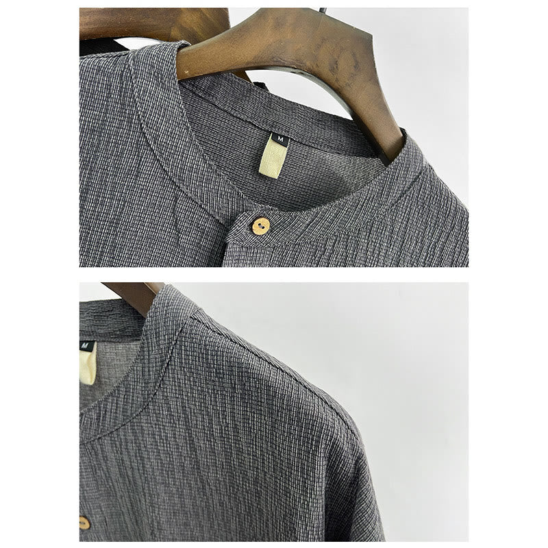 Camicia a maniche corte con bottoni Buddha Stones - Image 5