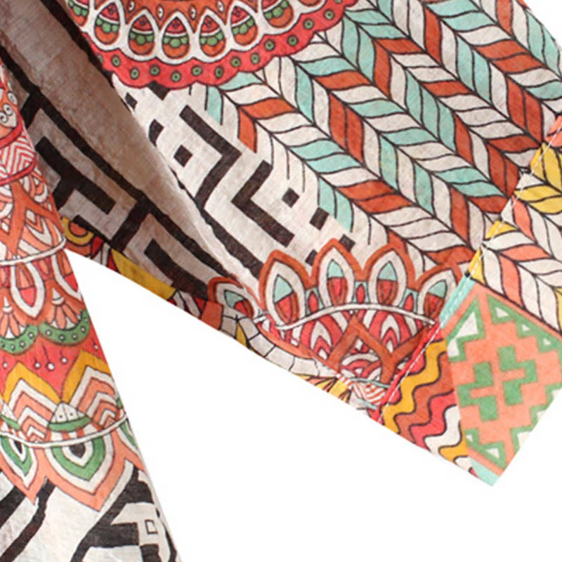 Camicia con mezza abbottonatura e mandala geometrico da donna Buddha Stones - Image 19