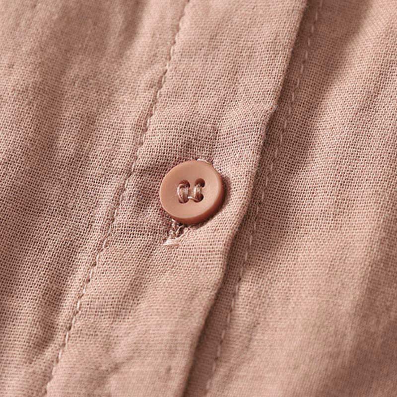 Camicia da donna a maniche lunghe con risvolto, motivo a tralci di fiori ricamati con Buddha Stones - Image 12