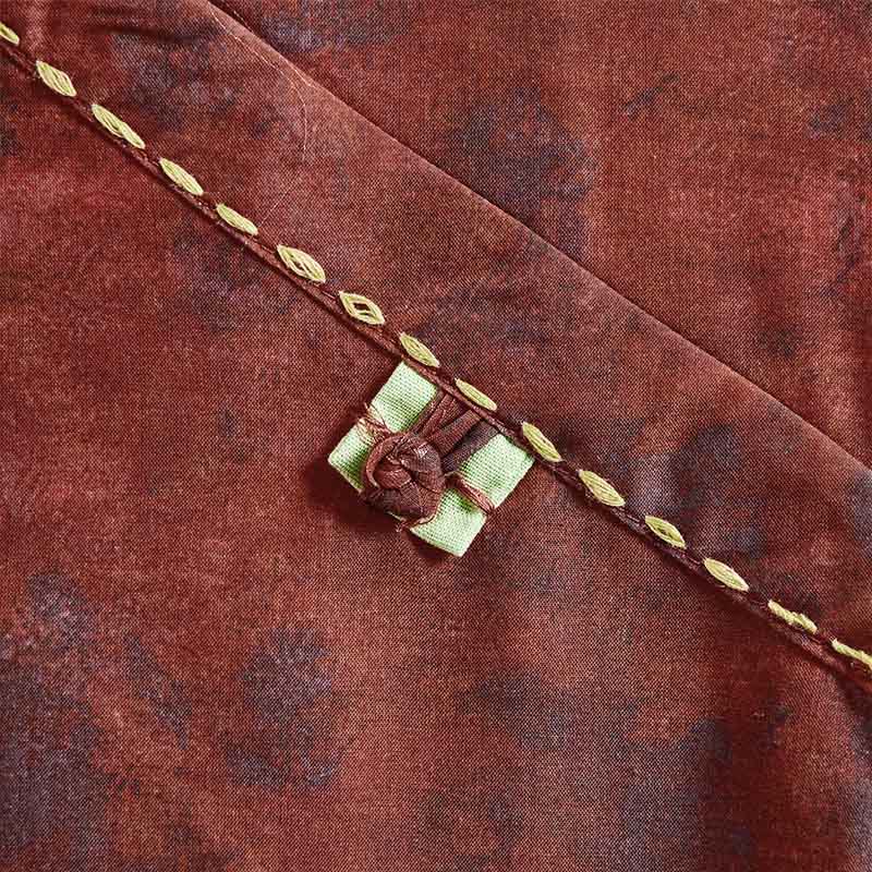 Camicia da donna a maniche lunghe con scollo a V e motivo floreale stampato Buddha Stones Spring - Image 17