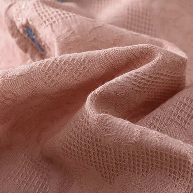 Camicia da donna in cotone a maniche lunghe con ricamo autunnale Buddha Stones, design asimmetrico, bottoni a rana - Image 20