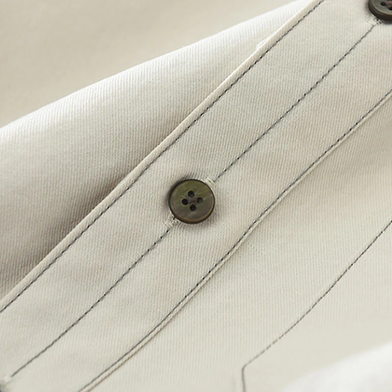 Camicia da uomo a maniche lunghe con bottoni Buddha Stones Commute e tasca - Image 9