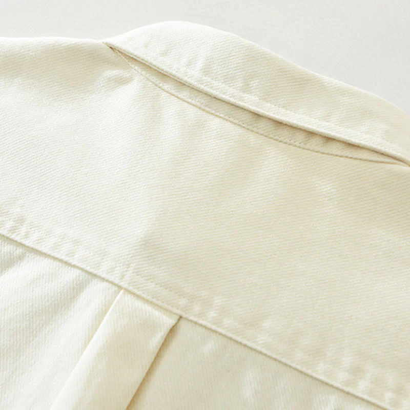 Camicia da uomo a maniche lunghe con bottoni Buddha Stones Spring Commute, in cotone, con tasche - Image 6