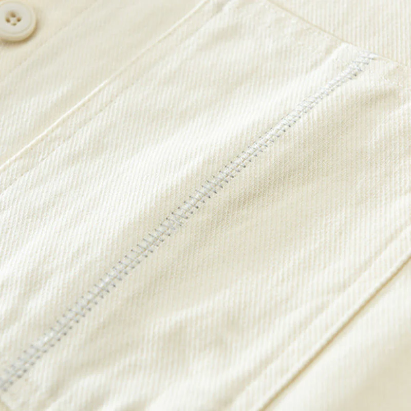 Camicia da uomo a maniche lunghe con bottoni Buddha Stones Spring Commute, in cotone, con tasche - Image 8