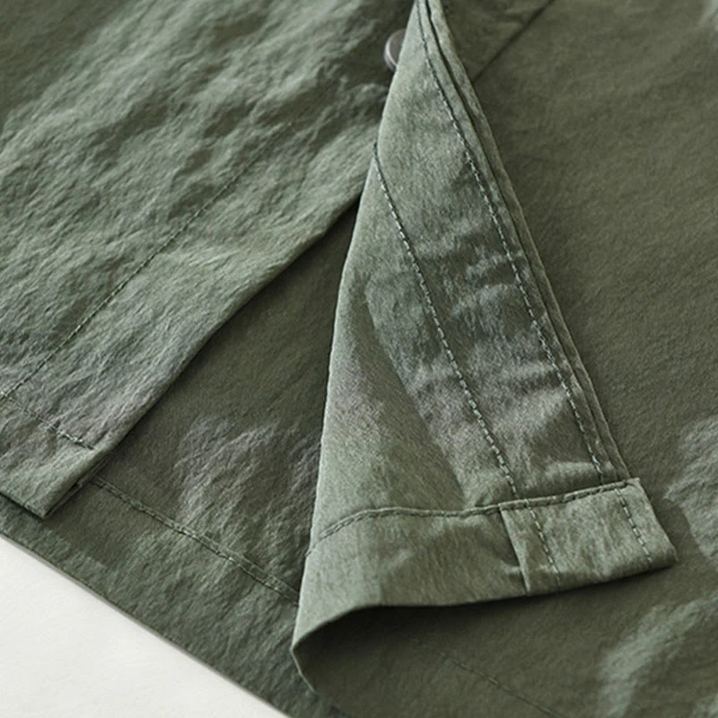 Camicia da uomo con tasche, maniche lunghe e bottoni, design semplice, motivo Buddha Stones Daily - Image 12