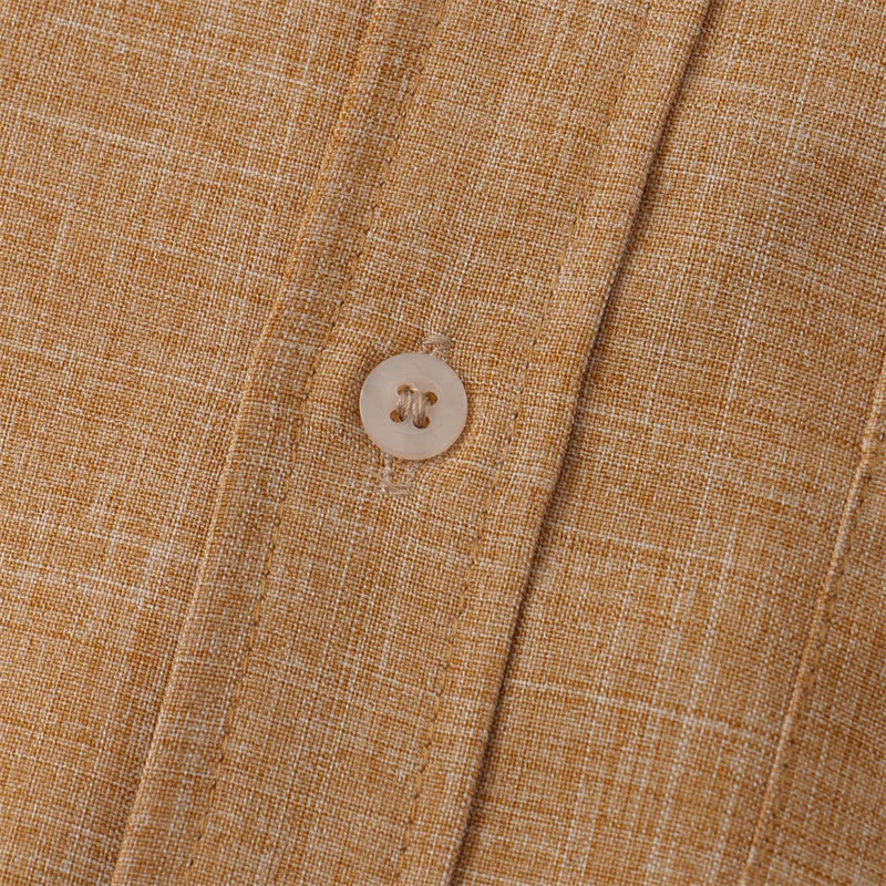 Camicia da uomo estiva Buddha Stones con bottoni, manica corta, in cotone tinta unita e tasca - Image 26