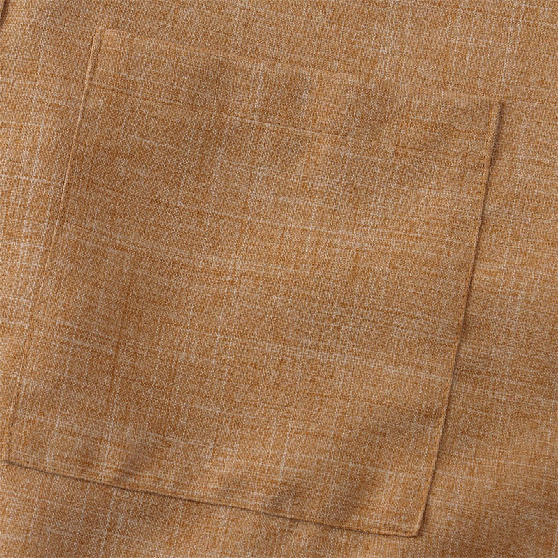 Camicia da uomo estiva Buddha Stones con bottoni, manica corta, in cotone tinta unita e tasca - Image 27