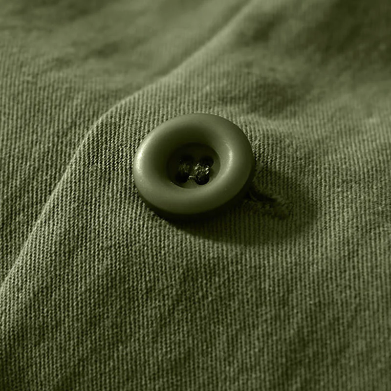 Camicia da uomo in cotone con maniche lunghe e bottoni, modello Buddha Stones Fall Solid, con tasche - Image 26