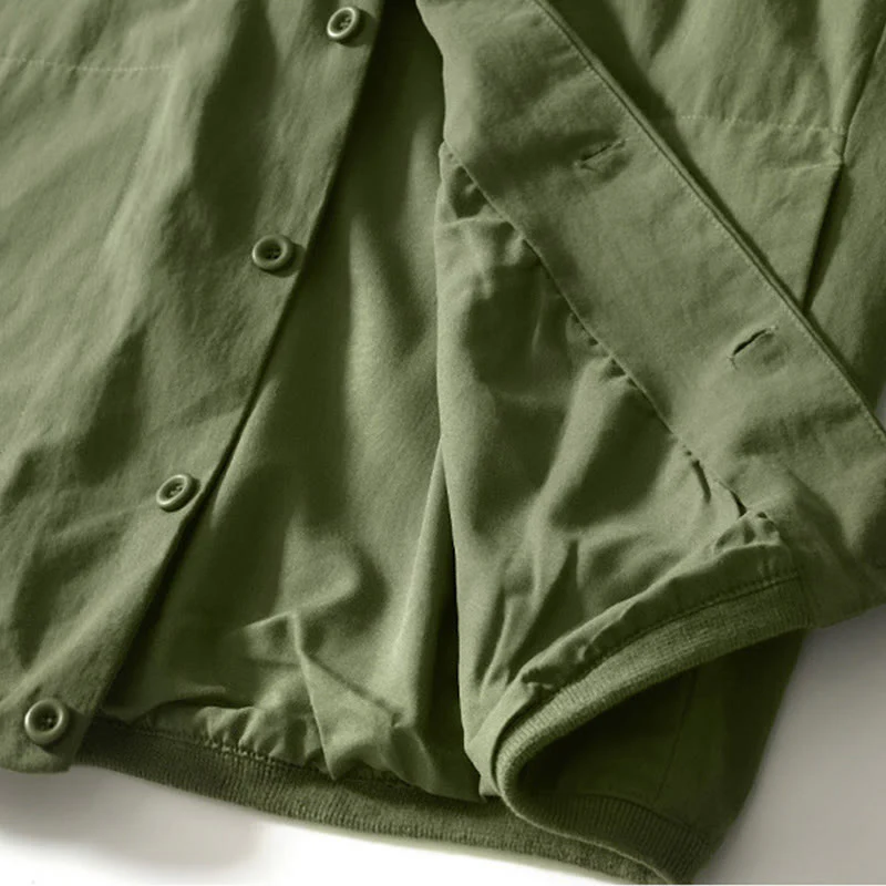 Camicia da uomo in cotone con maniche lunghe e bottoni, modello Buddha Stones Fall Solid, con tasche - Image 27