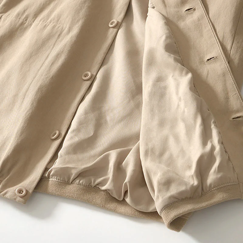 Camicia da uomo in cotone con maniche lunghe e bottoni, modello Buddha Stones Fall Solid, con tasche - Image 5