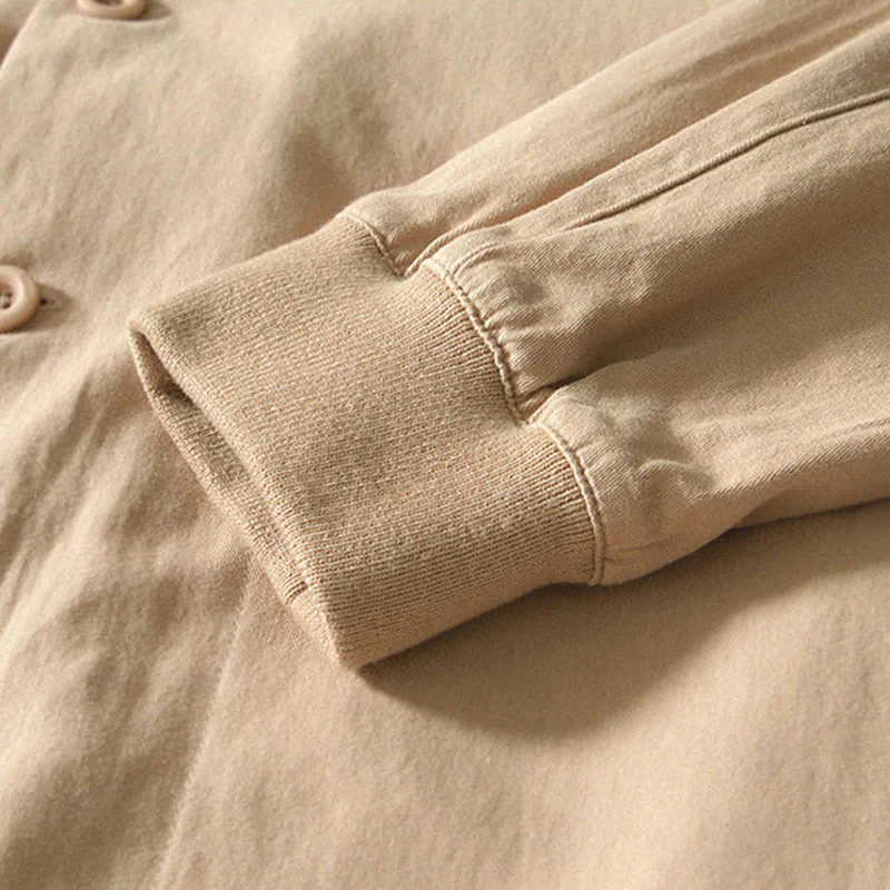 Camicia da uomo in cotone con maniche lunghe e bottoni, modello Buddha Stones Fall Solid, con tasche - Image 8