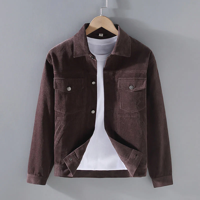 Camicia da uomo in cotone con tasche e maniche lunghe, modello Buddha Stones , semplice, con bottoni - Image 10