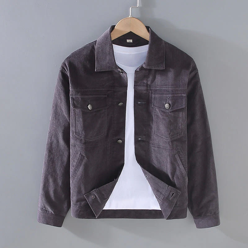 Camicia da uomo in cotone con tasche e maniche lunghe, modello Buddha Stones , semplice, con bottoni - Image 9