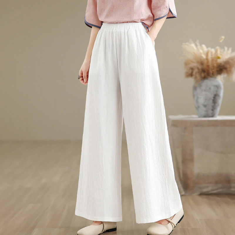 Camicia e pantaloni da donna in cotone jacquard a maniche lunghe con bottoni a rana e tasche Buddha Stones - Image 23
