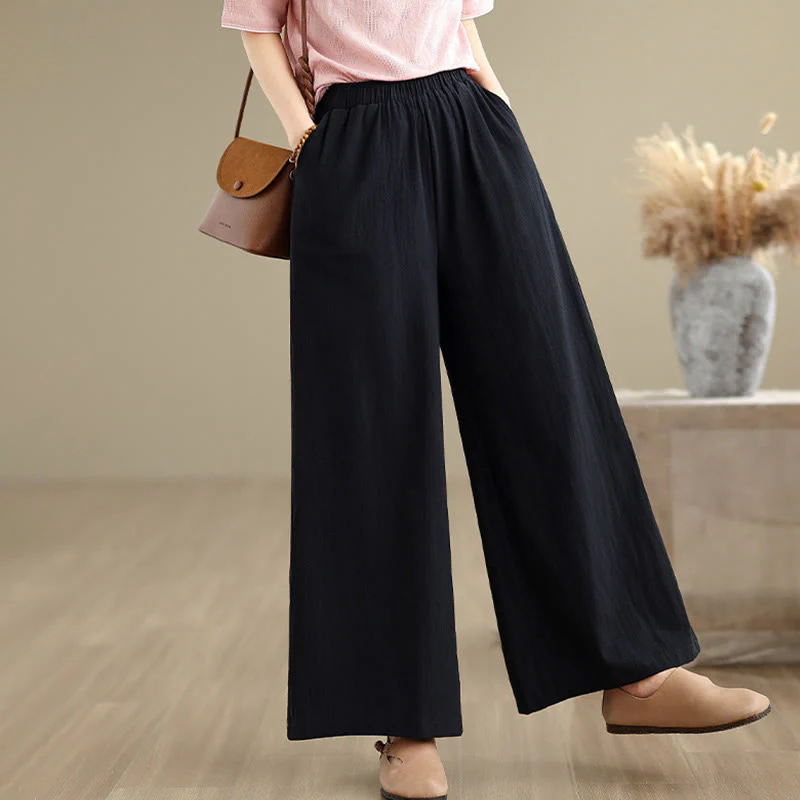 Camicia e pantaloni da donna in cotone jacquard a maniche lunghe con bottoni a rana e tasche Buddha Stones - Image 24
