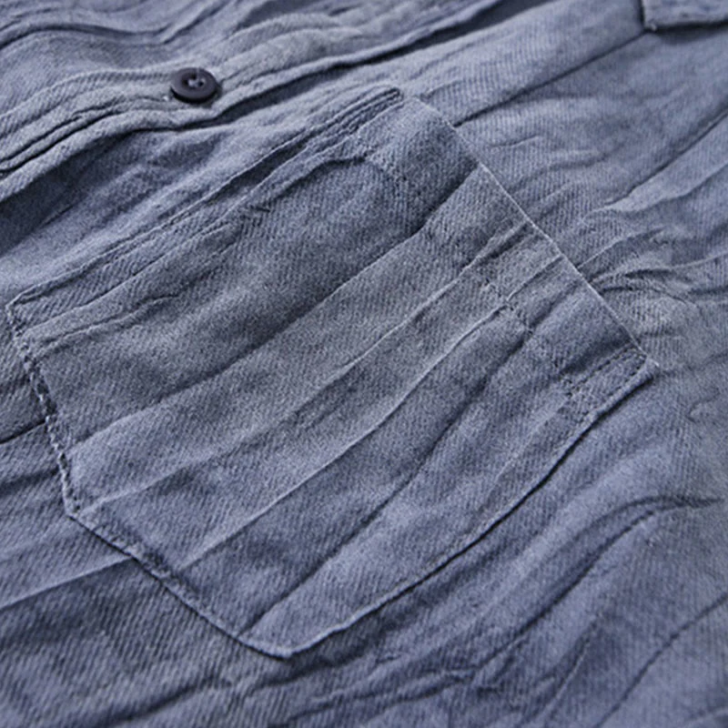 Camicie da uomo in lino ramia con Buddha Stones - Image 3