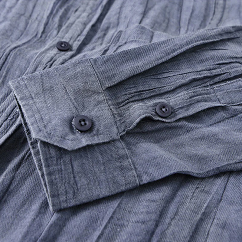 Camicie da uomo in lino ramia con Buddha Stones - Image 4
