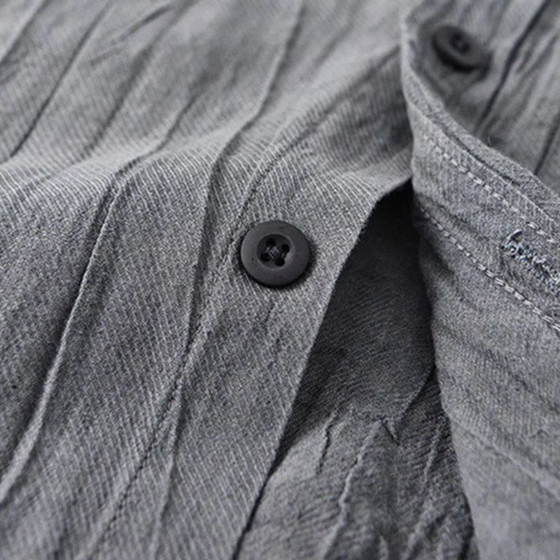 Camicie da uomo in lino ramia con Buddha Stones - Image 7