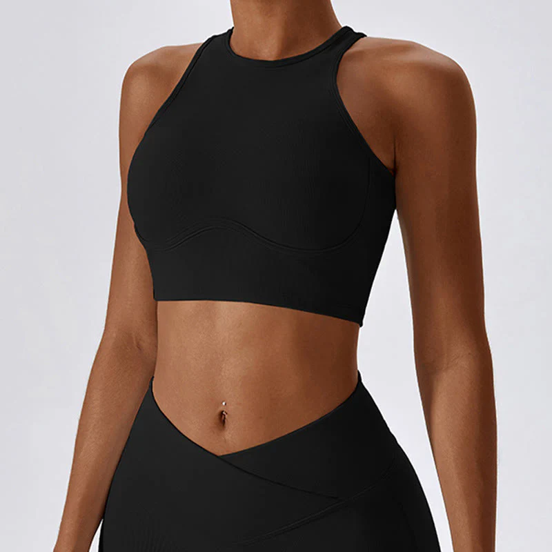 Canotta senza maniche Buddha Stones Crop Pantaloni svasati Sport Fitness Yoga - Image 17
