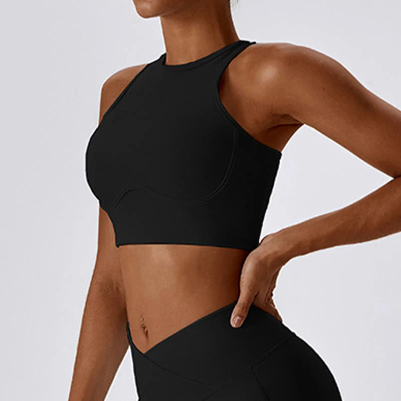 Canotta senza maniche Buddha Stones Crop Pantaloni svasati Sport Fitness Yoga - Image 18