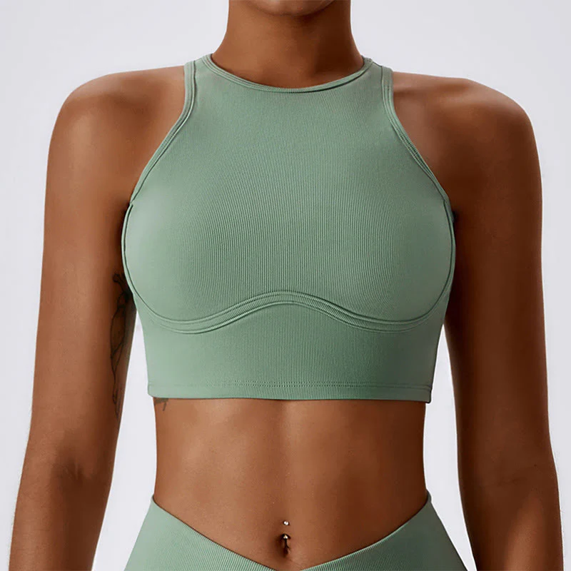 Canotta senza maniche Buddha Stones Crop Pantaloni svasati Sport Fitness Yoga - Image 26