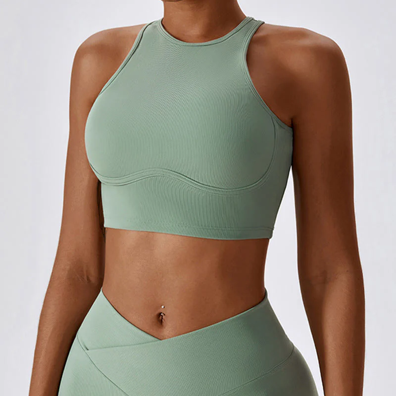 Canotta senza maniche Buddha Stones Crop Pantaloni svasati Sport Fitness Yoga - Image 29
