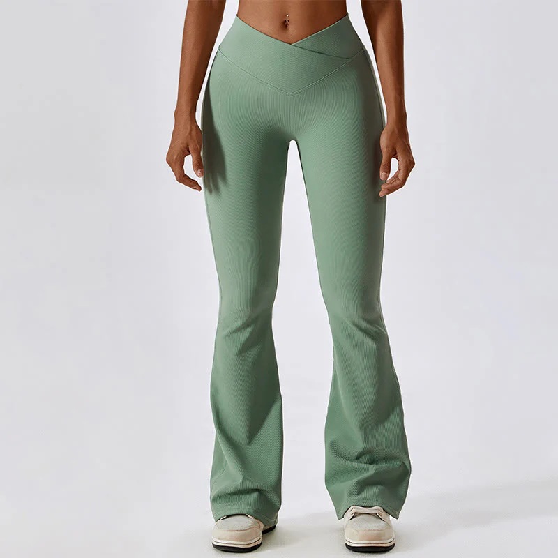 Canotta senza maniche Buddha Stones Crop Pantaloni svasati Sport Fitness Yoga - Image 31
