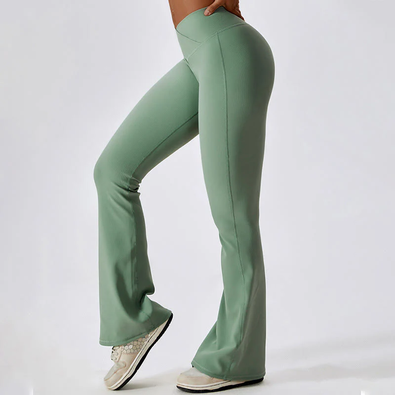 Canotta senza maniche Buddha Stones Crop Pantaloni svasati Sport Fitness Yoga - Image 33